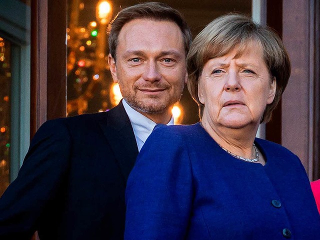Christian Lindner und Angela Merkel  | Foto: dpa