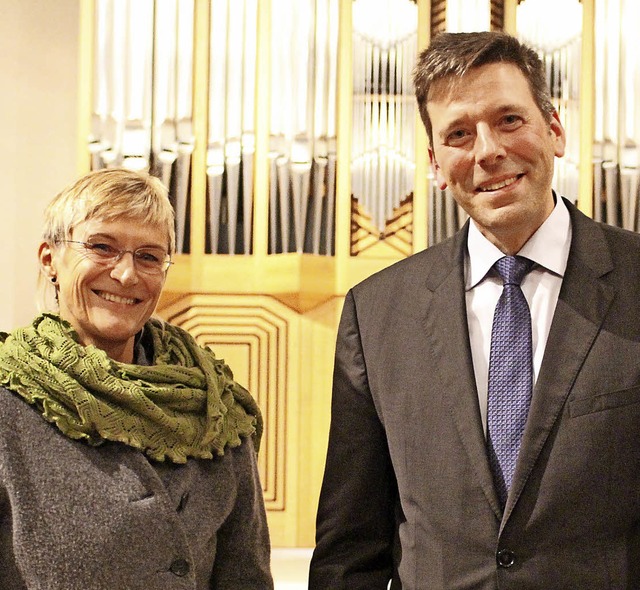 Gestalteten gemeinsam einen Liederaben... Kirchenmusikdirektor Christoph Bogon.  | Foto: Anja Bertsch