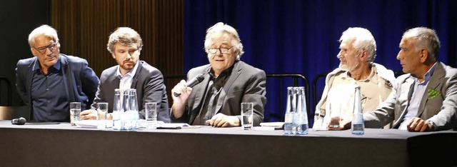 Im Gesprch (von links): Thomas Kessle...ck, Wilfried Stanzer und Ahmad Painda   | Foto: Sabine Ehrentreich