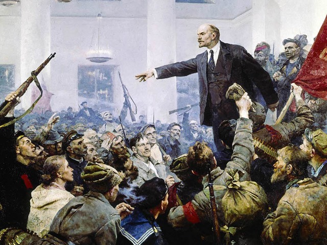 Das Volk jubelt ihm zu. Lenin in der D... Wladimir Alexandrowitsch Serov, 1962)  | Foto: Heritage Images