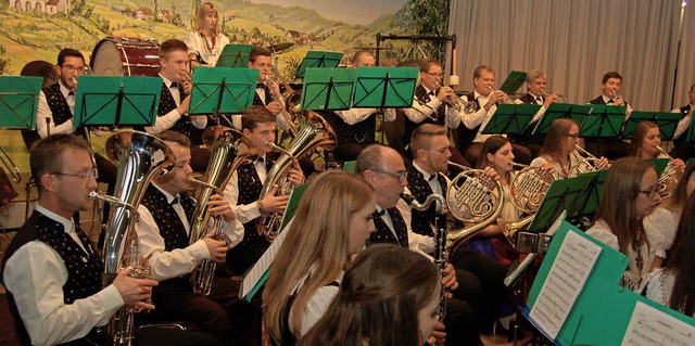 Der Musikverein Ottoschwanden bei seinem Herbstkonzert im Kurhaus in Freiamt  | Foto: Christian Ringwald