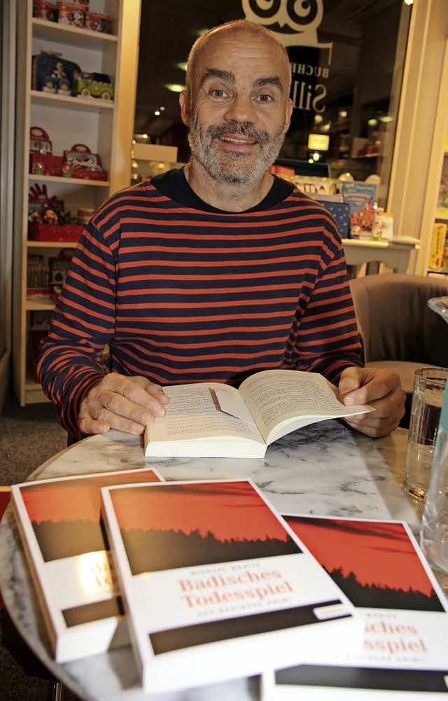 Michael Moritz bei seiner Lesung in Emmendingen.   | Foto: Dagmar Barber