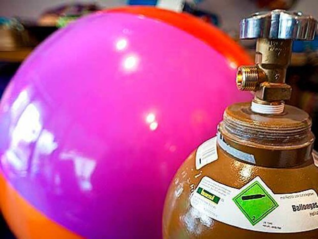 Fllt Gasballons und sorgt fr eine lustige Stimme: Helium 