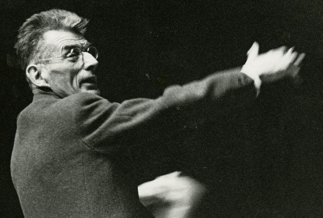 Samuel Beckett bei seiner &#8222;Endsp...g 1967  am Schiller-Theater in Berlin   | Foto: Rosemarie Clausen