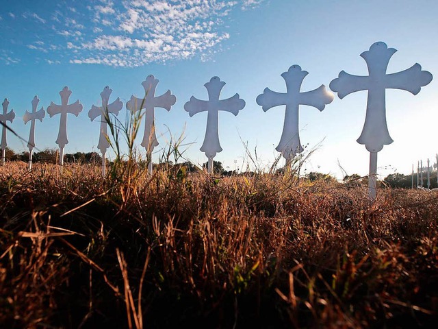 Ein Mann hat in einer Kirche in Texas 26 Menschen erschossen.  | Foto: AFP