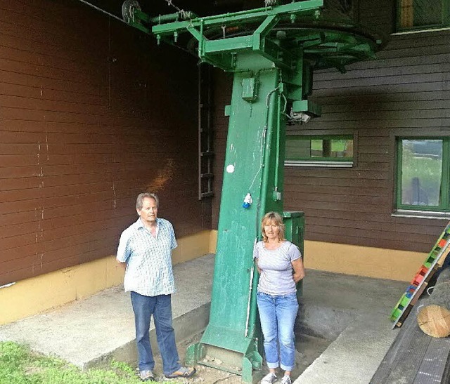 Auf dem Grundstck von Thomas Weinhardt und Katrin Rhe steht der Hochkopflift.   | Foto: Archivfoto: Michael Krug