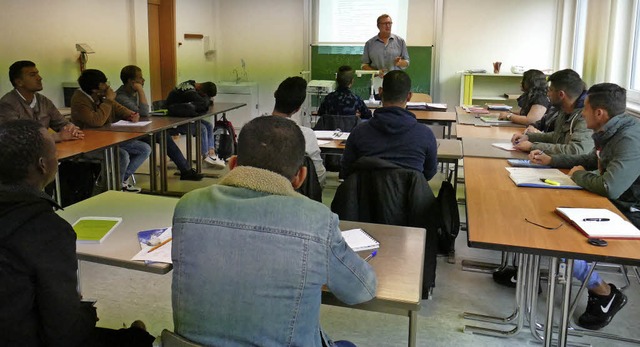 Eine der drei VABO-Klassen an den GHSE...ber die Geschichte von Hans im Glck.  | Foto: Anika Maldacker