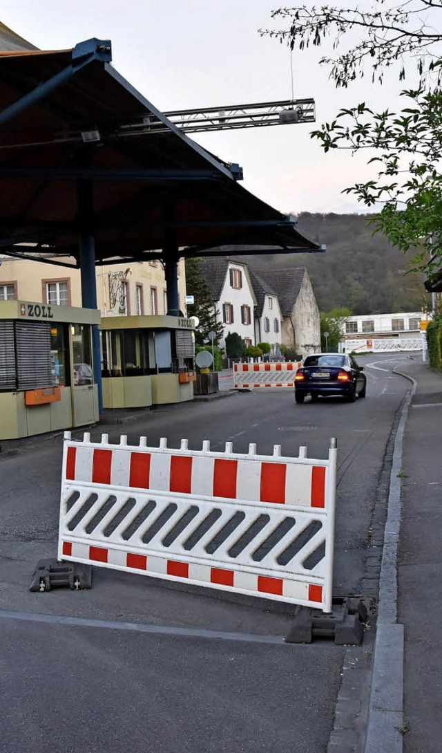 Die IG-Velo will, dass die Baken am Zoll wegkommen.  | Foto: H. Vollmar