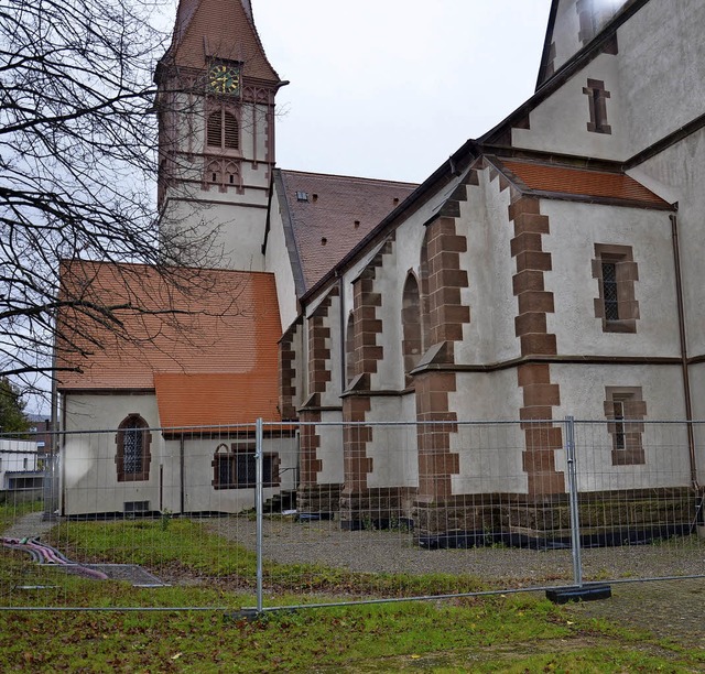 Bereits in dieser Woche knnen die Arb...lischen Kirche in Wyhlen weitergehen.   | Foto: Martina Weber-Kroker