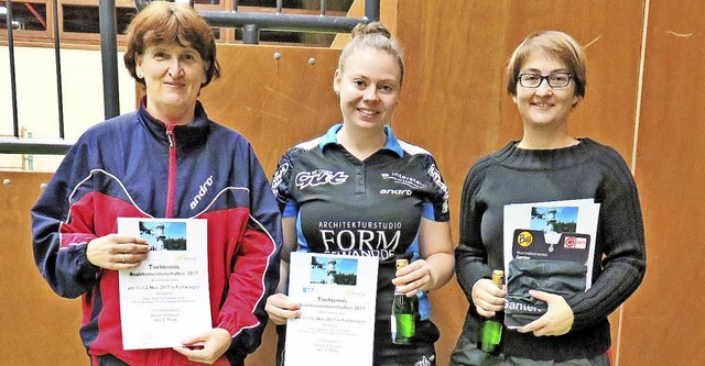 Heidi Isele (links) vom TTC Schluchsee....-Schnenbach) gewannen das A-Doppel.   | Foto: ZVG