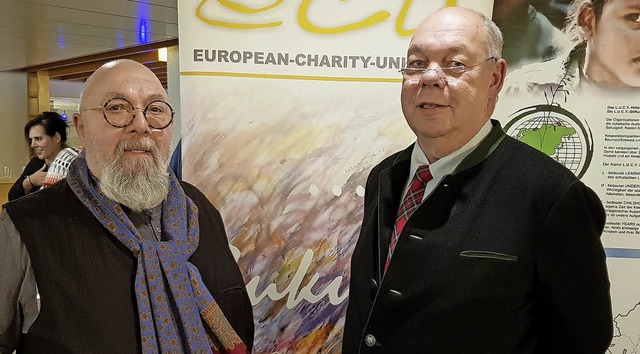 ECU-Frderpreistrger Joachim Glrfeld...samt 60000 Euro fr das Frauenkollege.  | Foto: Julius Wilhelm Steckmeister