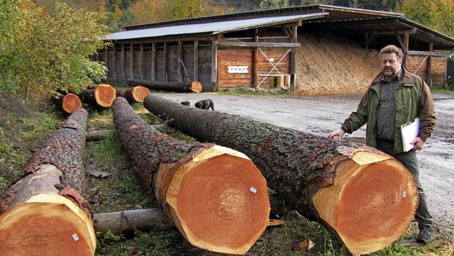 Der heimische Wald ist nach wie vor ei...rbert Stiefvater hier im Tiroler Grund  | Foto: Manfred Lange