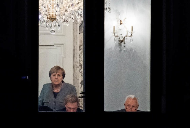 Sondieren gerade: Bundeskanzlerin Ange...ender FDP-Bundesvorsitzender (links).   | Foto: dpa