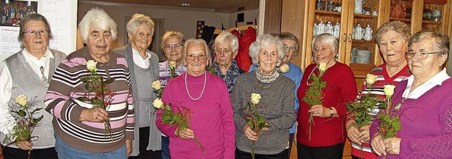 Jubilarinnen im Alter von 80 bis 85 (v...ler, Christa Lffler, Elsa Kaltenbach.  | Foto: Heinrich Fehrenbach
