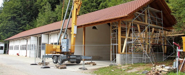 Zwischenzheitlich abgeschlossen sind d...nd Gerte untergebracht werden knnen.  | Foto: Rolf-Dieter Kanmacher