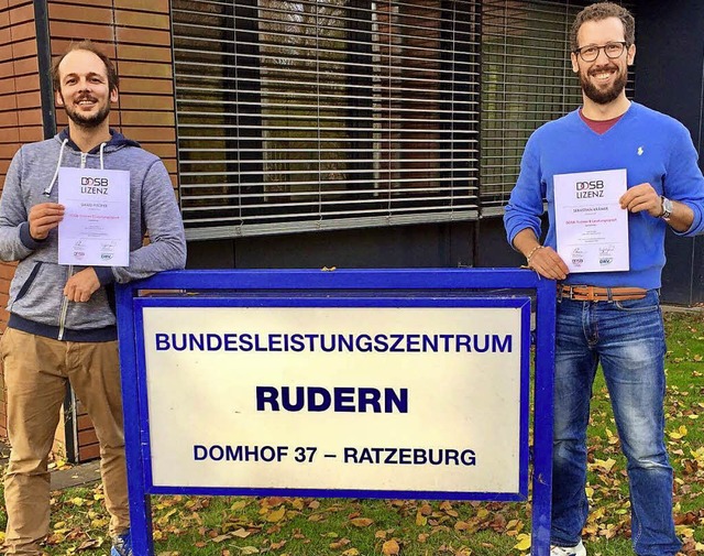Sebastian Krmer (rechts) und David Fi...gssport des Deutschen Ruderverbandes.   | Foto: privat