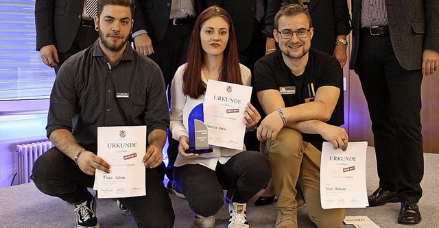 Flavio Caliolo, Vanessa Mekle und Silvio bensee (rechts)   | Foto: KS Lrrach