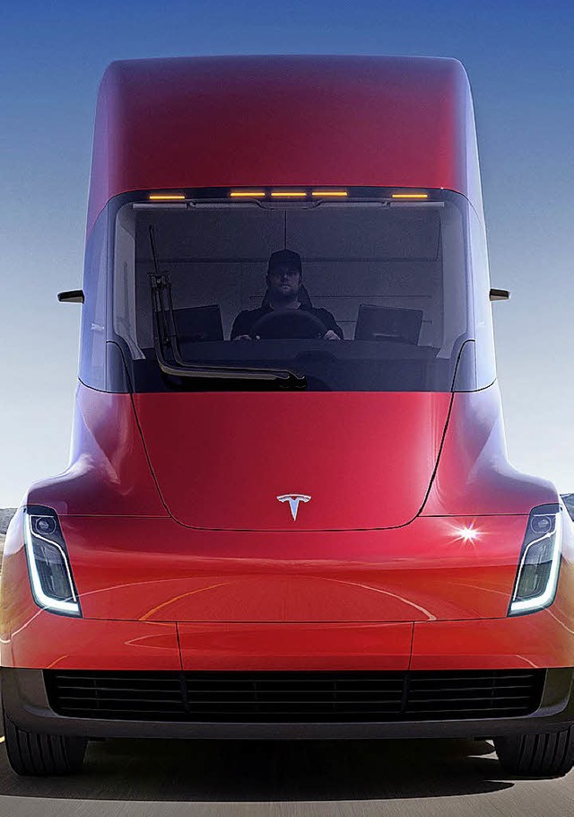 Der Tesla E-Lastwagen  | Foto: DPA