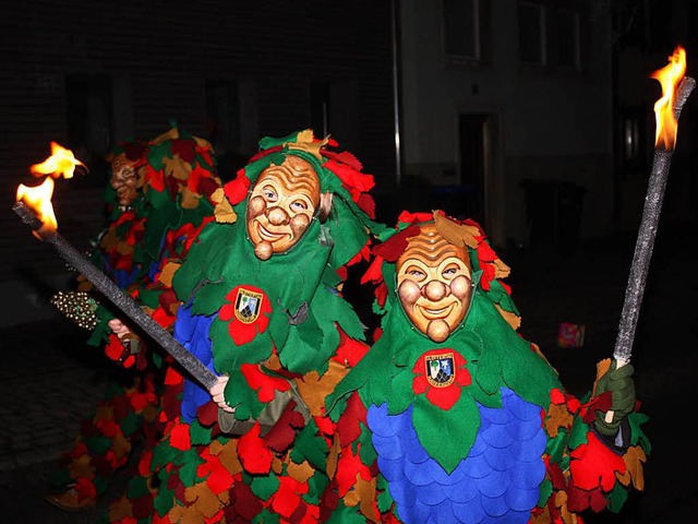 Dieses Jahr sind die  Triibl  am Fastn... mit Fackeln durch Glottertal gezogen.  | Foto: Gabriele Fssler