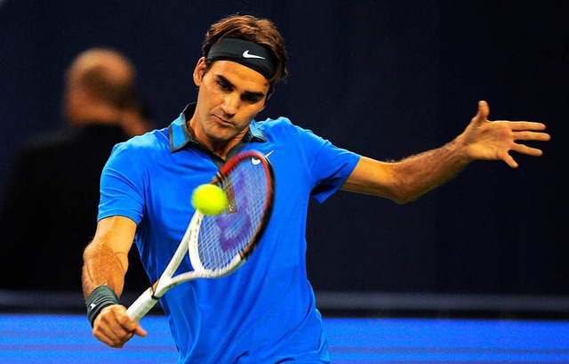 Roger Federer im Oktober 2012 bei den Shanghai Masters.  | Foto: AFP