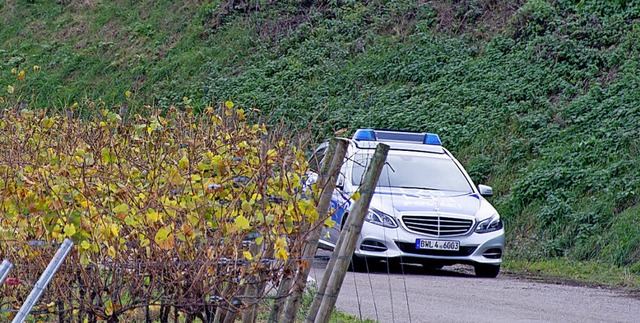 An den Tagen nach dem Verschwinden ein... Polizeiprsenz am Kaiserstuhl enorm.   | Foto:  SEEGER