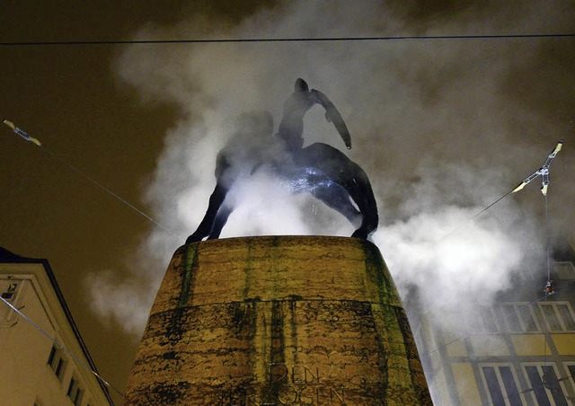 Bertold unter Dampf &#8211; das Freibu... heie Dusche seit dessen Errichtung.   | Foto:  ingo schneider