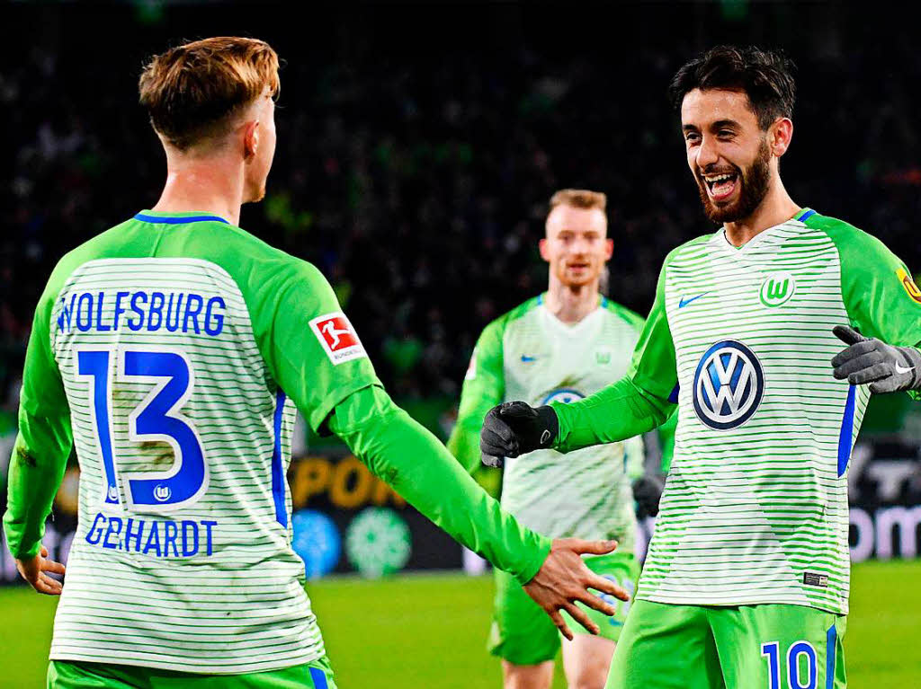 Torschtzen unter sich: Yunus Malli legt zum 2:0 fr Wolfsburg nach.