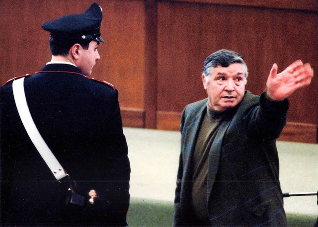 Toto Riina beim Prozess im Mrz 1993  | Foto: AFP
