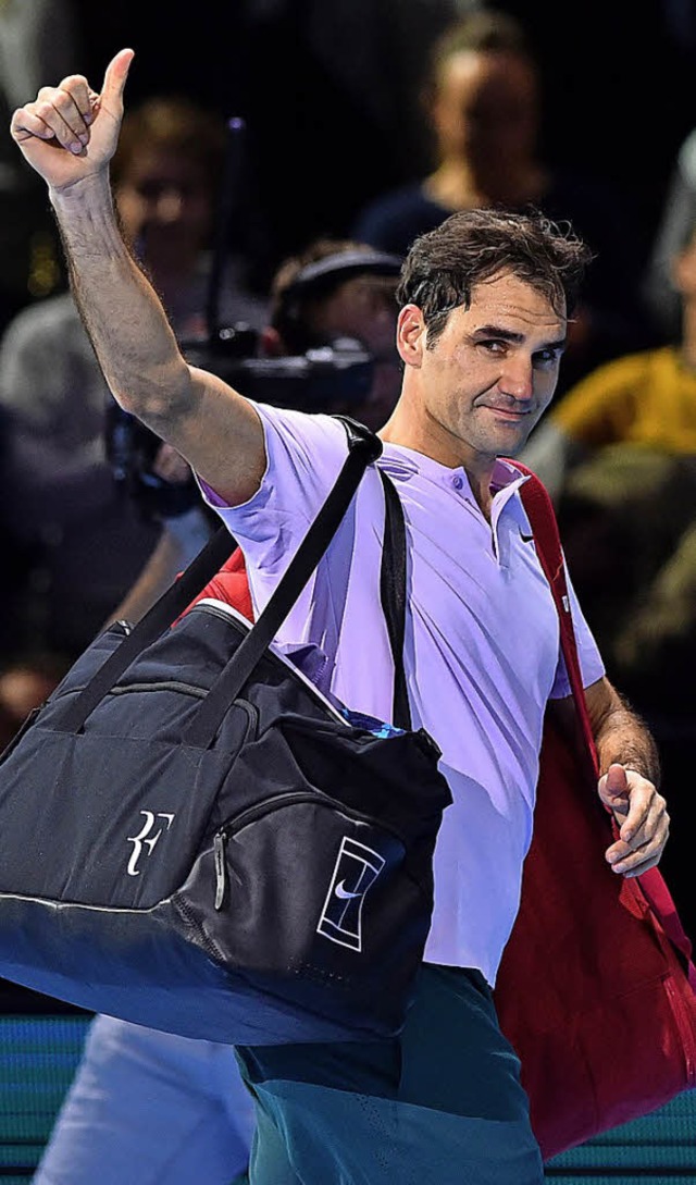 Verabschiedet sich in den Familienurlaub: Roger Federer  | Foto: AFP