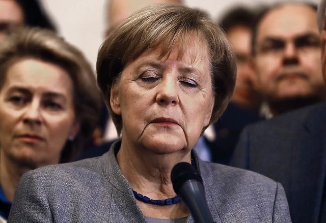 Nach langen Gesprchen  am Tiefpunkt: Angela Merkel  | Foto: AFP