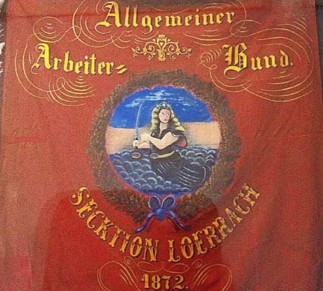 Die Lrracher Fahne von 1872  | Foto: Dreilndermuseum