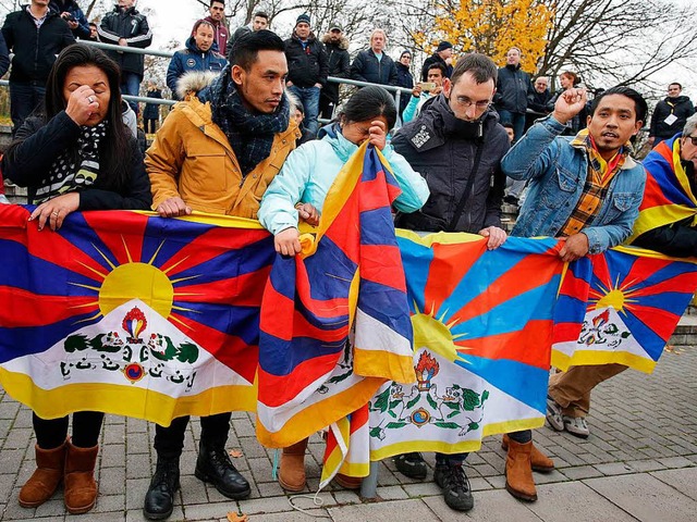 Protestieren: Tibet-Aktivisten   | Foto: dpa
