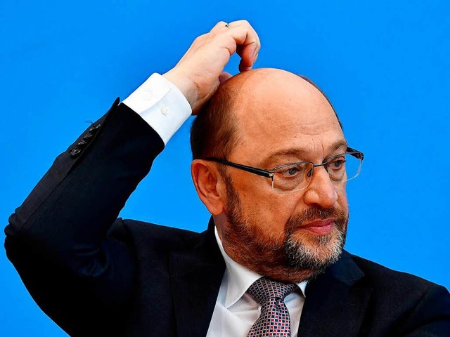 Manche meinen, Martin Schulz habe sich...euwahlen weit aus dem Fenster gelehnt.  | Foto: AFP