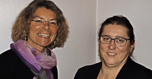 Pfarrerin Anette Metz (links) und Ortsvorsteherin Silke Herzog  | Foto: Paul Schleer