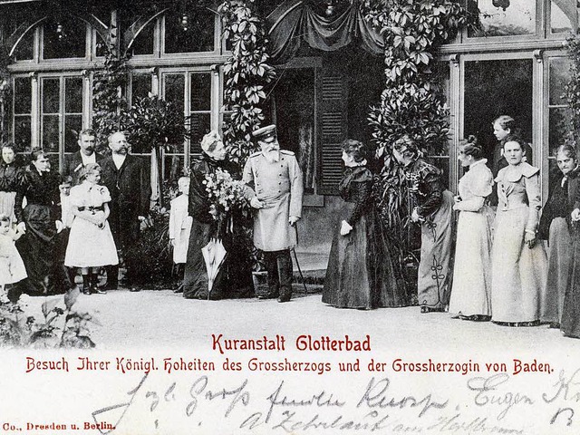 Besuch des Groherzogs und seiner Gatt...Sanatorium Glotterbad am 30. Juni 1898  | Foto: Bilderarchiv des Arbeitskreises Glottertler Ortsgeschichte