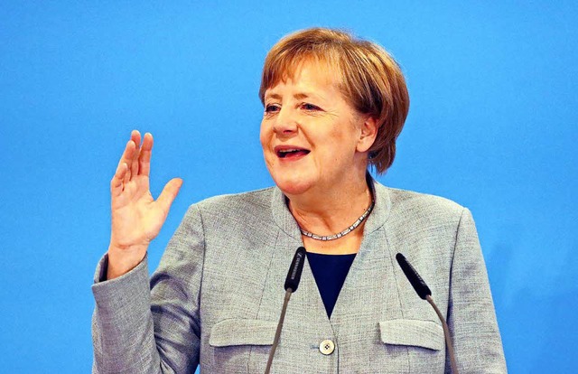 Angela Merkel auf dem CDU-Landesparteitag  | Foto: dpa