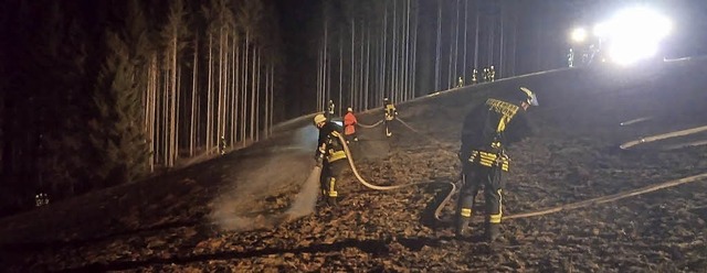 Auch einen Flchenbrand musste die Feuerwehr Husern 2017 in Griff bekommen.   | Foto: Feuerwehr Husern