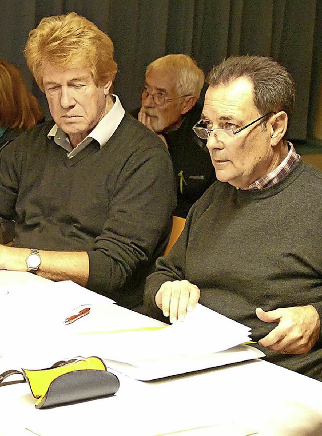 Klaus Weber (rechts) und Uwe Tittmann ...pen der BI fr Schwerpunktthemen ein.   | Foto: Ingrid Bhm-Jacob