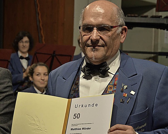 50 Jahre aktiv, musikalisch und fr den Verein: Matthias Mrder.  | Foto: Benedikt Sommer