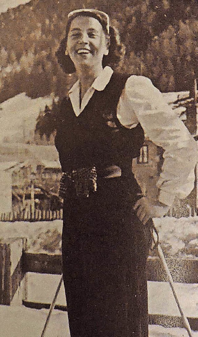 Anita von Karajan beim Skifahren in St. Anton.   | Foto: privat