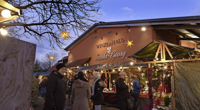 Der St. Georgener Adventsmarkt hatte e...remiere am neuen Standort Winzerhaus.   | Foto: Rita Eggstein