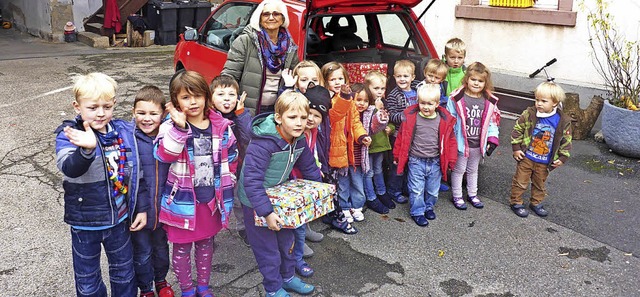 <BZ-FotoAnlauf>Kindergarten Berghsli:...llten die Kleinen am St. Martinstag.   | Foto: Senn