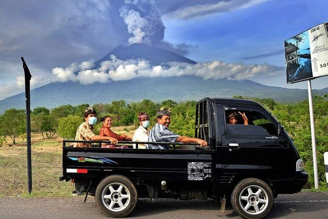Vulkan Mount Agung steht kurz vor dem Ausbruch