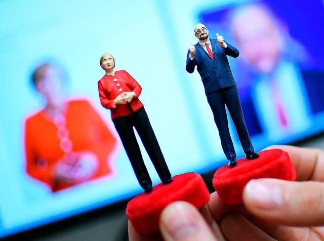 Kommen Merkel und Schulz zusammen? Ein... neuen groen Koalition kommen knnte.  | Foto: Britta Pedersen