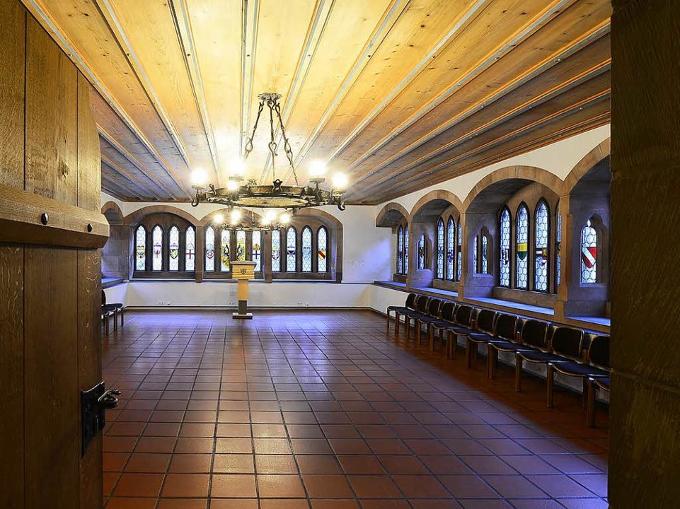 Schön aufgeräumt: der untere Saal der Gerichtslaube  | Foto: Ingo Schneider