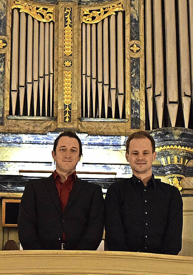 Musiker Lukas Grimm und Pfarrer Keno H...ischen Abend zum Thema Tod und Trauer.  | Foto: Wintergerst