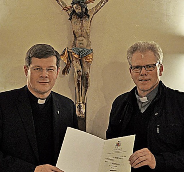 Erzbischof Stephan Burger (l.) mit Reinhold Nann.   | Foto: Ordinariat