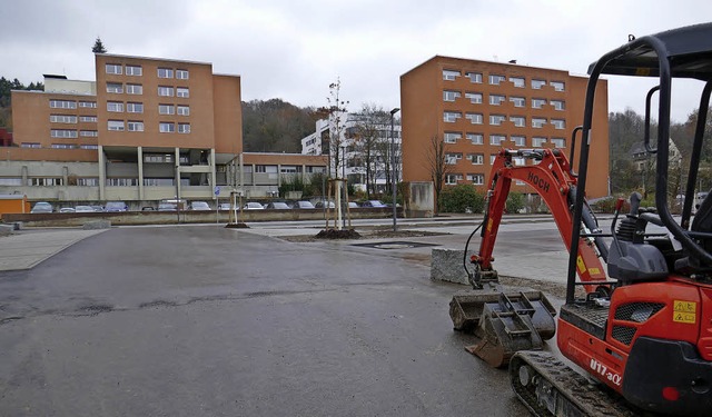 Der Ersatzparkplatz zur vorbergehende... Tiefgarage ist nahezu fertiggestellt.  | Foto: Marius Alexander