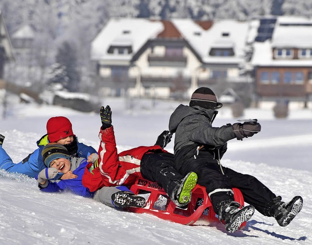 Auch die Sommerberg-Schule Lenzkirch p...frische Luft hatten auch die Rodler.    | Foto: Wolfgang Scheu