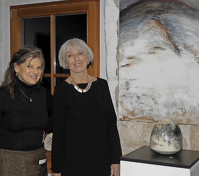 Kongeniale Knstlerinnen: Bettina Bohn (links) und Ursula Grtz Fnfschilling   | Foto: Ounas